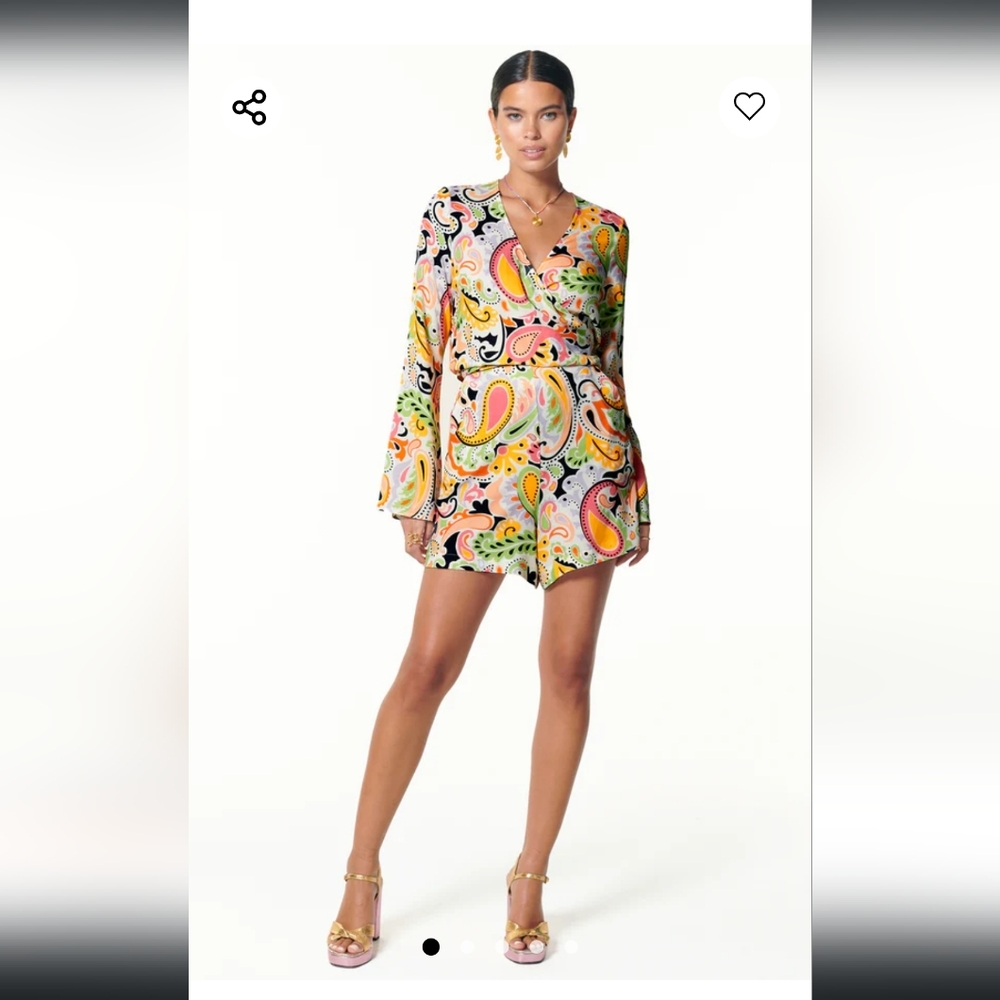 Never Fully Dressed "Paisley Belle Romper", Front Cut-out Size Size/6.